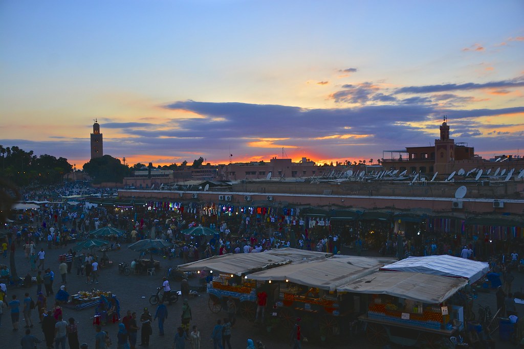 Sunset in Jamaa el Fna, Marrakech